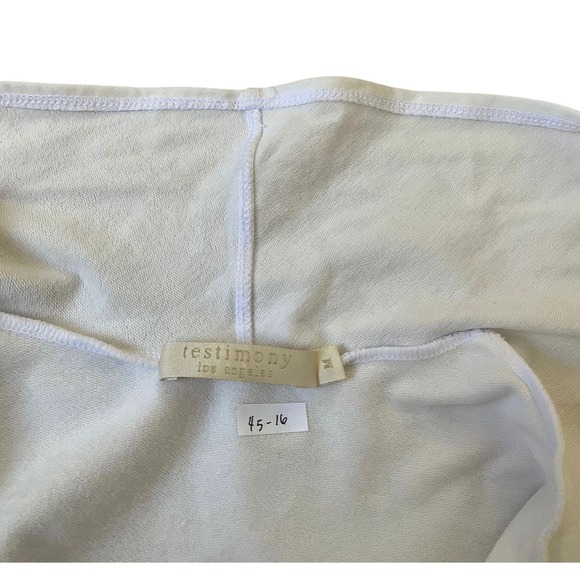 Testimony Ivory French Terry Cardigan Women Size Medium | 45-16 - Picture 3 of 6